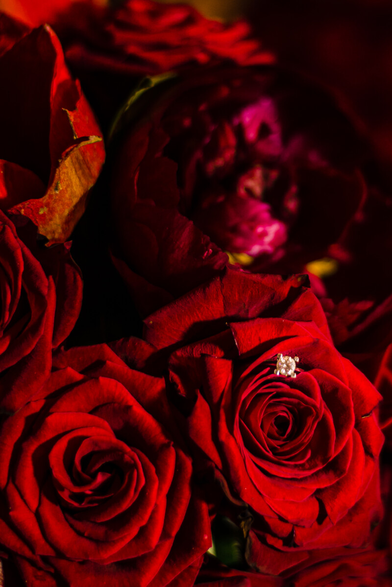 Buchet nunta trandafiri rosii